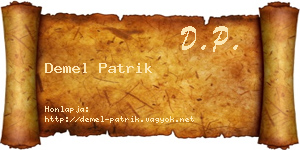 Demel Patrik névjegykártya